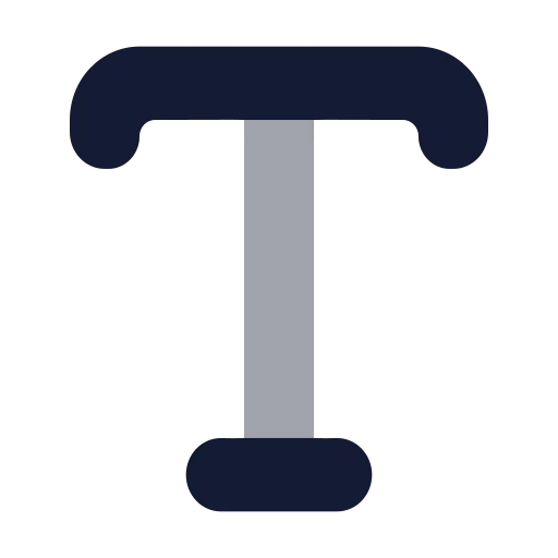 Type Outline Icon in Bulk Rounded style