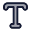 Typeoutline icon with duotone rounded style