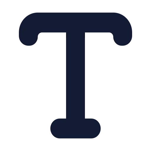 Type Outline Icon in Solid Rounded style