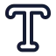 Typeoutline icon with stroke rounded style