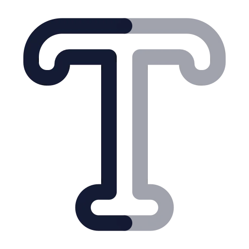 Type Outline Icon in Twotone Rounded style