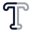Typeoutline icon with twotone rounded style