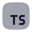 Typescript icon with bulk rounded style
