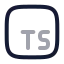 Typescript icon with twotone rounded style