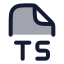 Typescript icon with duotone rounded style