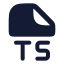 Typescript icon with solid rounded style