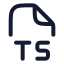 Typescript icon with stroke rounded style