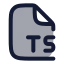 Typescript icon with duotone rounded style
