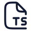 Typescript icon with stroke rounded style