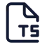 Typescript icon with stroke standard style