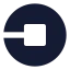 Uber icon with solid sharp style