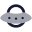 Ufo icon with bulk rounded style