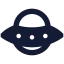 Ufo icon with solid sharp style