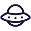 Ufo icon with stroke standard style