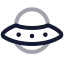 Ufo icon with twotone rounded style