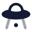 Ufo icon with bulk rounded style