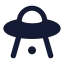 Ufo icon with solid standard style