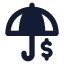 Umbrelladollar icon with solid standard style