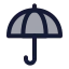 Umbrella icon with duotone standard style