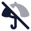 Umbrellaoff icon with bulk rounded style