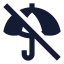 Umbrellaoff icon with solid sharp style