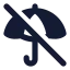Umbrellaoff icon with solid standard style