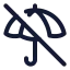 Umbrellaoff icon with stroke rounded style
