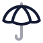 Umbrella icon with twotone rounded style