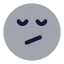 Unamused icon with bulk rounded style