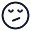 Unamused icon with stroke standard style