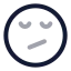 Unamused icon with twotone rounded style