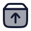 Unarchive icon with duotone rounded style
