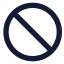 Unavailable icon with solid sharp style