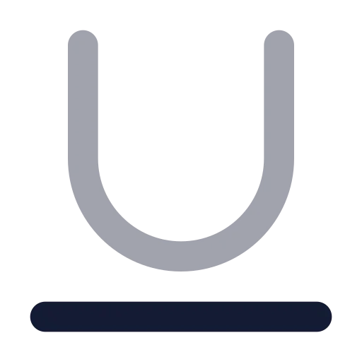 Underline Icon in Bulk Rounded style