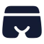 Underpants icon with solid rounded style