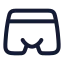 Underpants icon with stroke rounded style