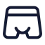 Underpants icon with stroke standard style