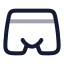Underpants icon with twotone rounded style
