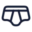 Underpants icon with stroke rounded style