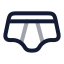 Underpants icon with twotone rounded style