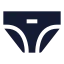Underpants icon with solid sharp style