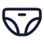 Underpants icon with stroke rounded style