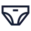 Underpants icon with stroke sharp style