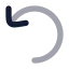 Undo icon with bulk rounded style