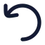 Undo icon with solid rounded style