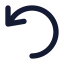 Undo icon with solid standard style