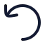 Undo icon with stroke rounded style