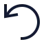 Undo icon with stroke sharp style