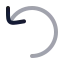 Undo icon with twotone rounded style