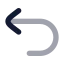 Undo icon with bulk rounded style